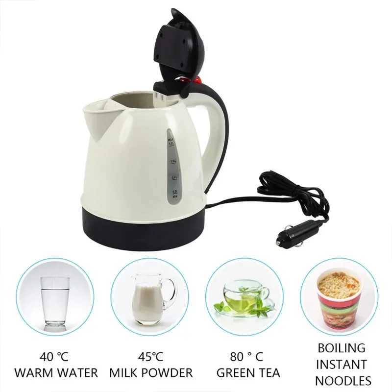 12/24V car electric kettle 1000ml portable travel water boiler car coffee teapot Y241102