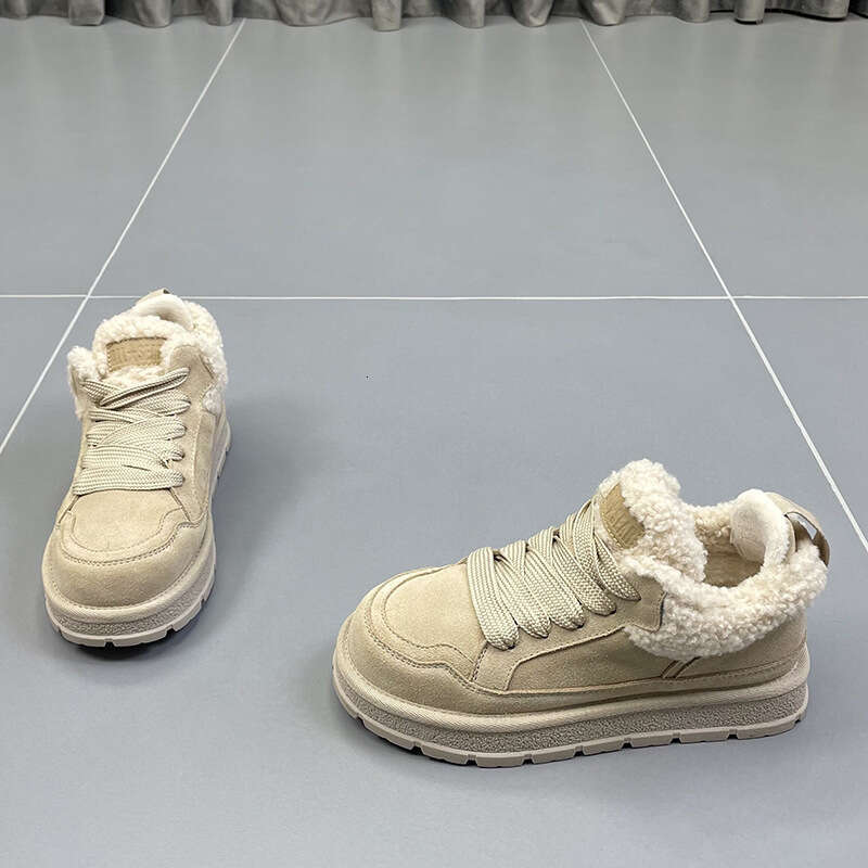 Designer Outdoor Sneakers Sports Platform Running Wool Sheepskin Winter Shoes Breathable Athleisure Runners Trainers Mens Women free Shipping