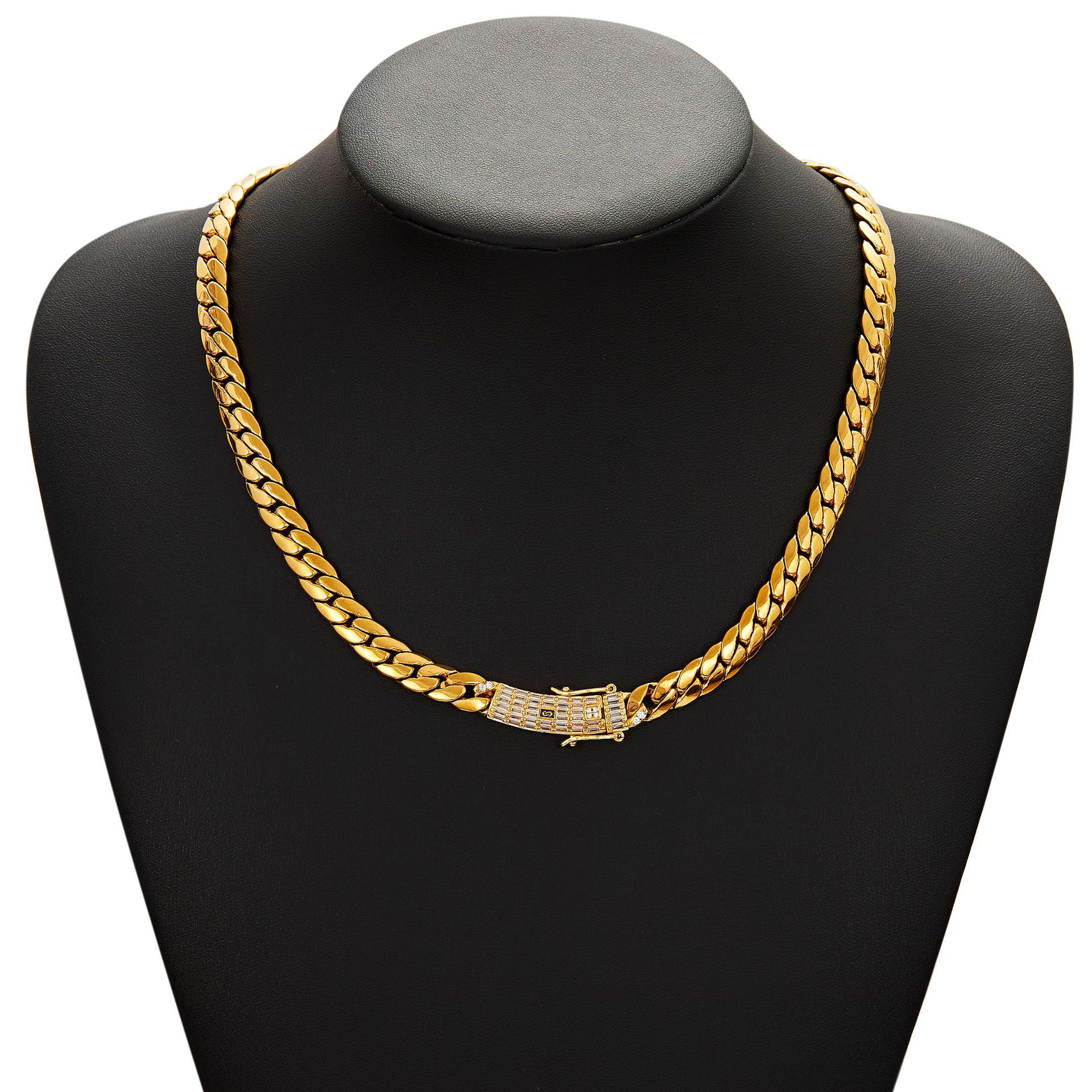 10mm Stainless Steel 18k Gold Plated Miami Snake Cuban Chain Necklace Jewelry