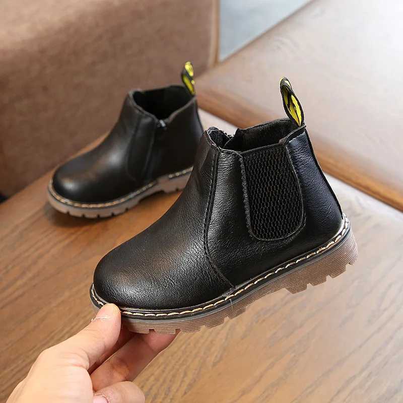 Childrens Fashion Boots Autumn Winter Warm Plush Snow Boots Childrens Casual Shoes Anti slip Boys Baby Boots M241102