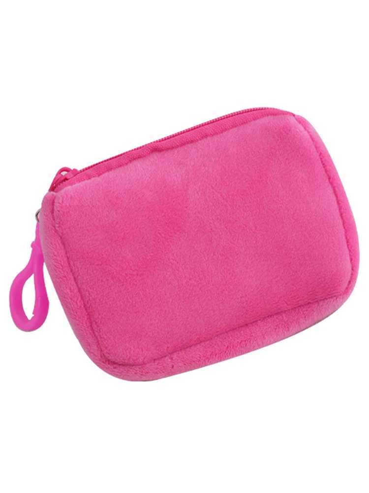 1 PC New Plush Coin Purse Women Cute Mini Rectangle Wallet Change Pouch Small Zipper Wallet Cluh Portable BagXJ241111