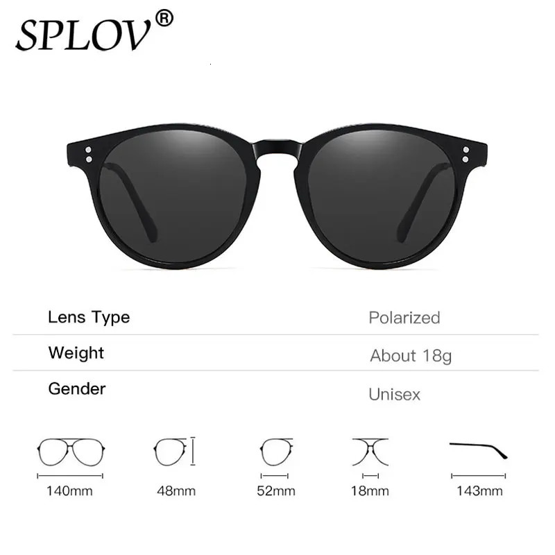 Polarized Sunglasses Womens Fashion Mens Driving Shadow TR90 Frame Retro Round Glasses Oculos De Sol UV400 Anti Blue Light 241031