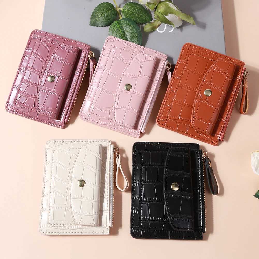 Women Small Coin Purse PU Leather Fashion Short Wallet Solid Color Casual Money Wallet Daily Bag for Ladies Z250527