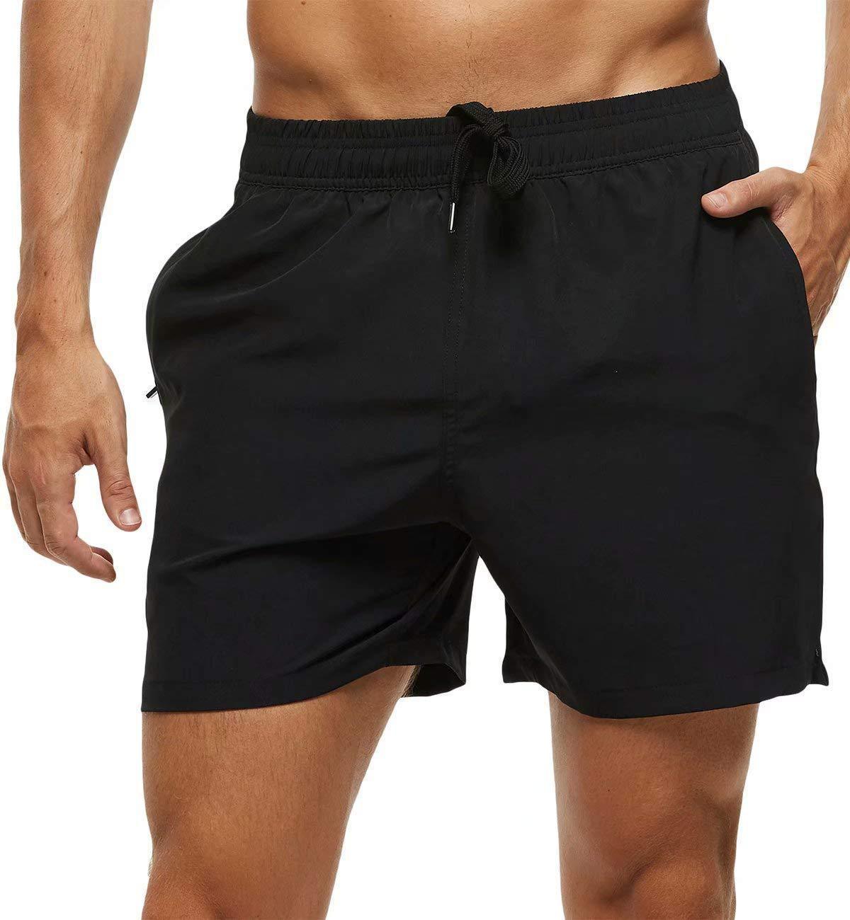 New mens beach pants sports shorts quick drying running training pants with liner casual pants sports pants