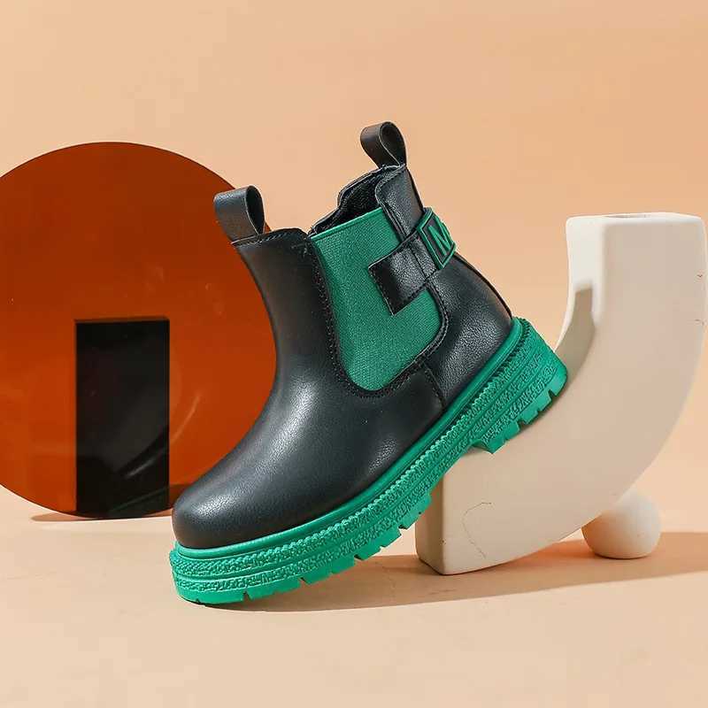 New Childrens Military Boots for Autumn Childrens Korean Short Boots British Childrens Snowshoes M241102