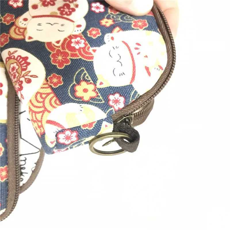2024 Mini Bag Short Wallet Women Coin Purses Student Fi Zipper Canvas Small Purse Girls Carto Key Wallets Cute BagsXJ241111