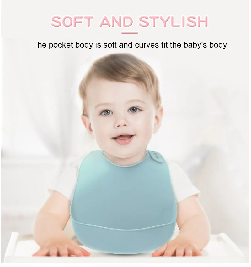 Mother Kids 1PC Soft Silicone 2025 new Waterproof Baby Bib Infant Bibs Newborn Feeding Scarf Adjustable Bibs Burp Cloths Baby Stuff