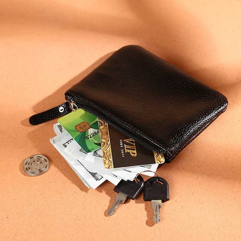 Vintage Coin Purse Women Mini Wallets Cluh With Zipper Keychain Small Coin Pouch Bag Female Pouch Key Card Holder WalletXJ241111