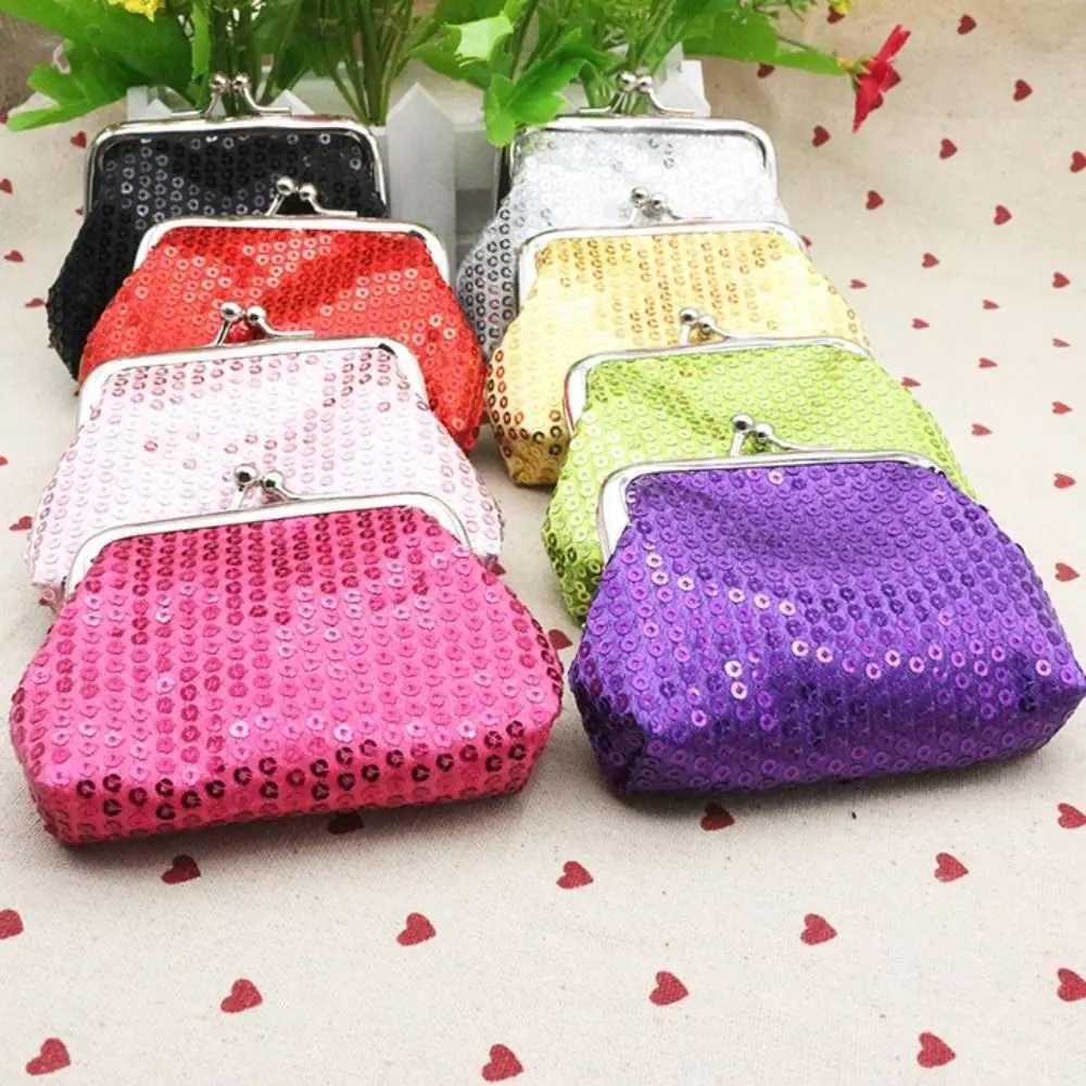 Sequin Coin Purse Small Purse Bag Cluh Lipstick Bag Keyring Shiny Card Holder Mey Bag Portable Elegant Classic Storage BagXJ241111