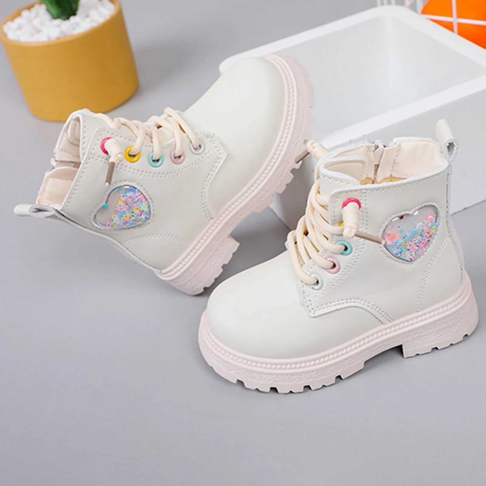 Fashion Girls Boots Autumn Soft Leather Platform Boots Childrens Round Toes Short and Fat Childrens Shoes Casual Anti slip Ankle Boots M241102