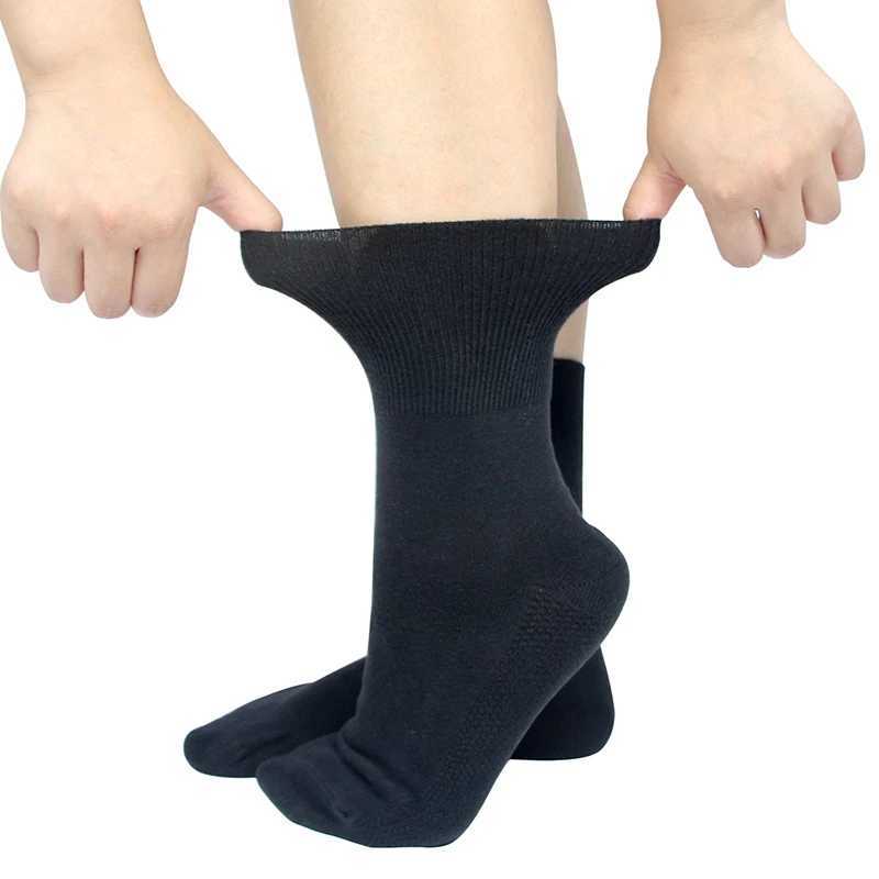 5 Pairs/Lot Diabetic Men and Women Non-Binding Loose Top Cotton Material Non-slip and Breathable LX241102