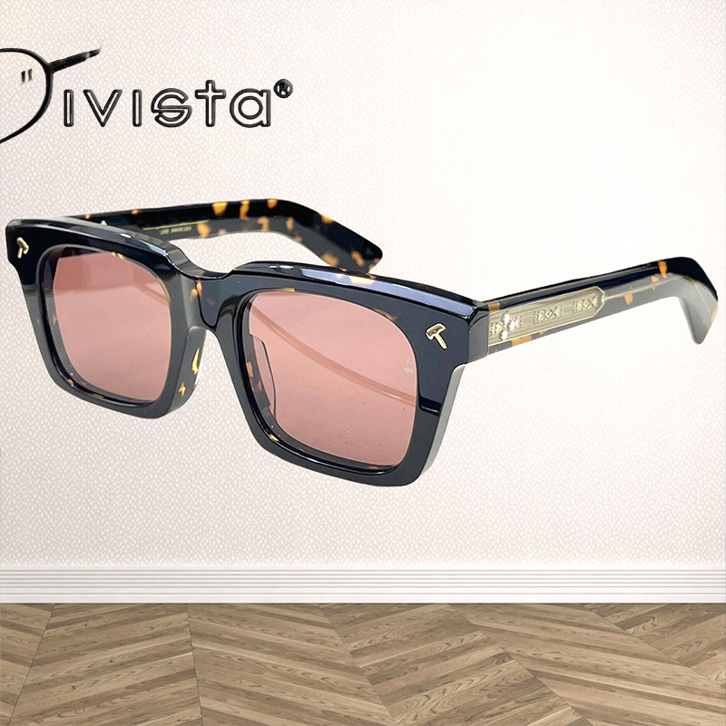QUENTIN Acetate Sunglasses Designer 50-22 Handmade TOP Quality High Square Glasses Retro Vintage Frame for Men Driving Women Optical Handcrafted in Ja