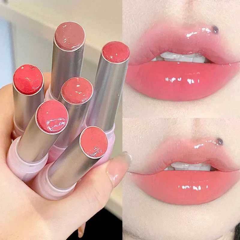 Red heart grapefruit lipstick gloss peach jelly lipstick gloss lasting moisturizing lipstick easy coloring waterproof lipstick W241101