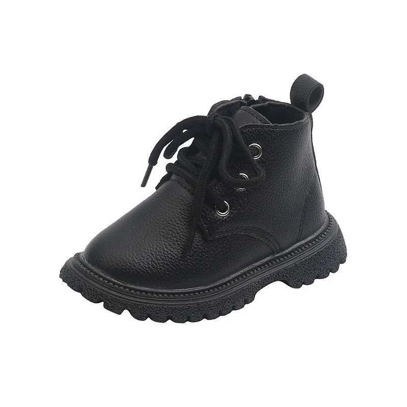 Lightweight Childrens Boots Boys Shoes Autumn Leather Childrens Boots Fashion Preschool Girls Boots M241102