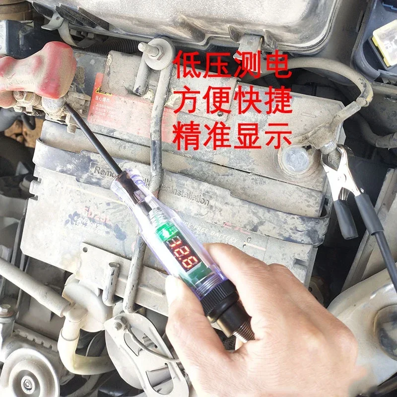 Car Truck Voltage Circuit Tester 2025 Digital Display Long Probe Pen Light Bulb new Automobile Diagnostic Tools Auto Repair 3-48V 5-90V
