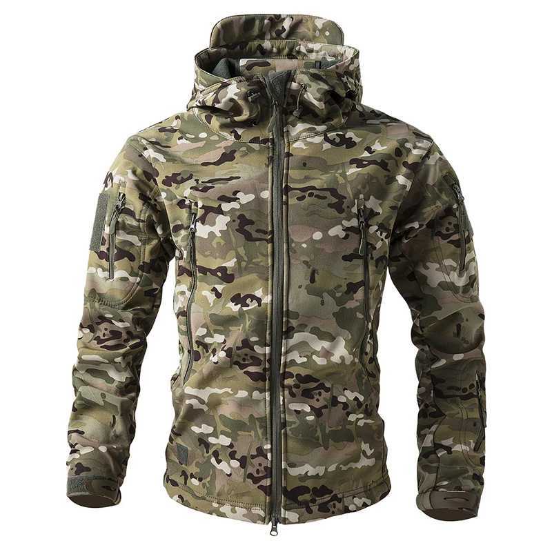 Autumn and winter mens mountain SKI jacket mens camouflage waterproof action jacket outdoor mens sports jacket warm hooded jacket W241102