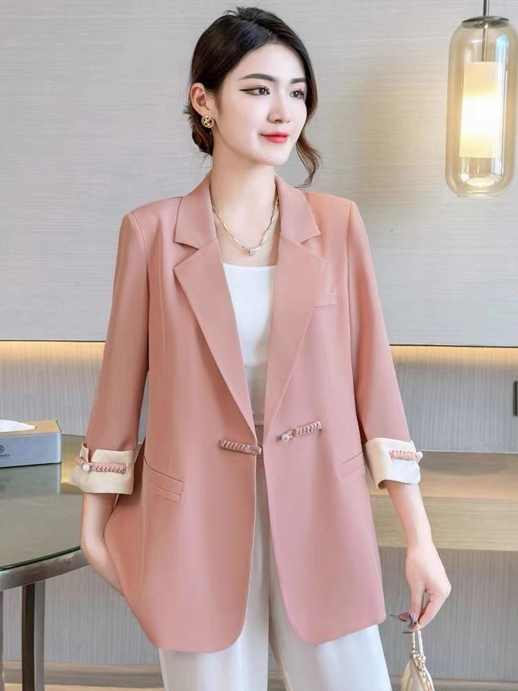 Womens Suits Blazers Blends Spring Autumn Blazer Women Fashion Long Sleeve Business Suits Women Work Office Casual Blazer Women Coats Woman Jacket 230