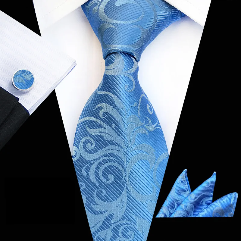 Wisteria Men's new Tie Three Piece Suit Including 2025 Tie Pocket Towel Cufflinks