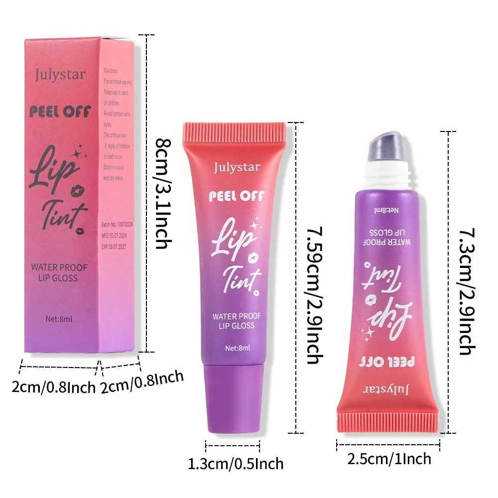 6 colors tear lip glacier fruit matte liquid lipstick coloring dye waterproof lip color durable makeup peeling cosmetics W241101
