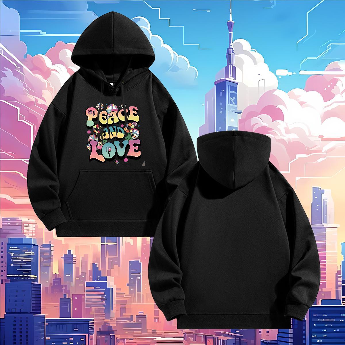 Fashion Design Hoodie Hooded Collar Long Sleeves Unisex Women Tops Hoodie Skull Pullover Hoodie Velvet Thick Street Casual