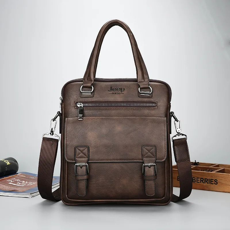 Mens Briefcase Fashion Handbags For Man Sacoche Homme High Quality PU Leather Shoulder Messenger Bags Office Handbag 241029