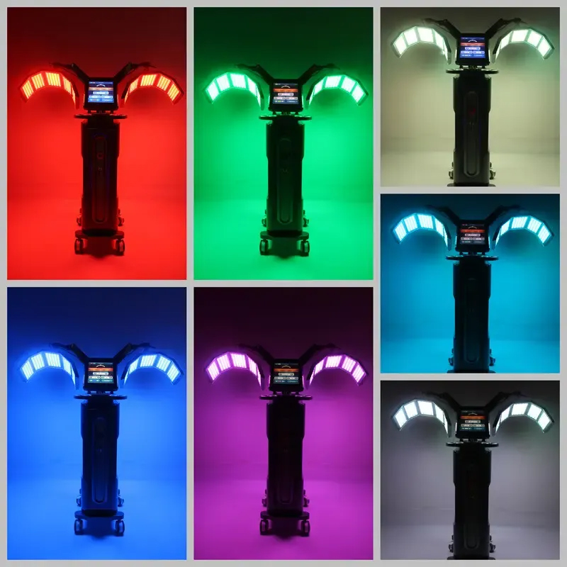 Vertical Dual 7 Color Pdt Led Light Therapy Machine Full Body Improves Cellular Metabolism Skin Rejuvenation Skin Care Device