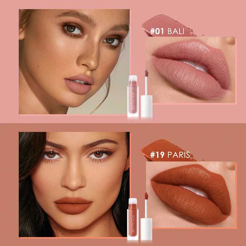 FOCALLURE Matte Velvet Liquid lipstick Waterproof Stick Free Lip Color Moisturizing Light lipstick Cosmetics W241101