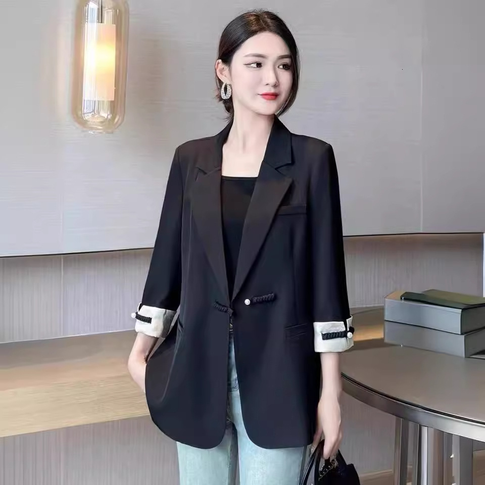 Womens Suits Blazers Blends Spring Autumn Blazer Women Fashion Long Sleeve Business Suits Women Work Office Casual Blazer Women Coats Woman Jacket 230