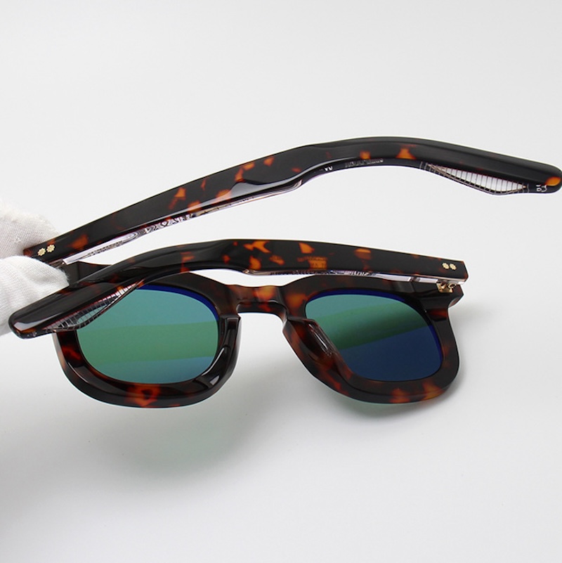 Devaux 43-27 Acetate Sunglasses Designer Handmade TOP Quality High Round Glasses Thick Retro Vintage Steampunk for Men Women Optical Handcrafted in Ja