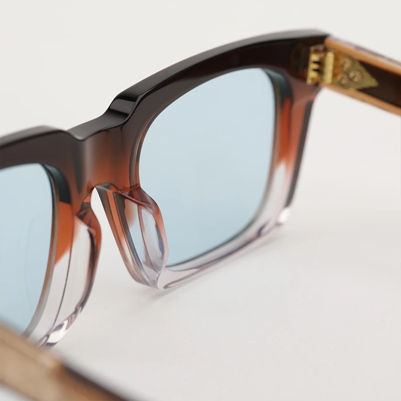 Handmade high-quality square acetate sunglasses QUENTIN mens outdoor UV400 protective sunglasses 241031