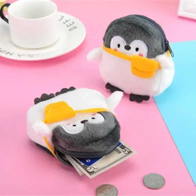 Women Girls Coin Purse Bag Carto Kids Girls Coin Purse Cute Fish Plush Wallet Mini Mey Coin Key Earphe Pouch CaseXJ241111