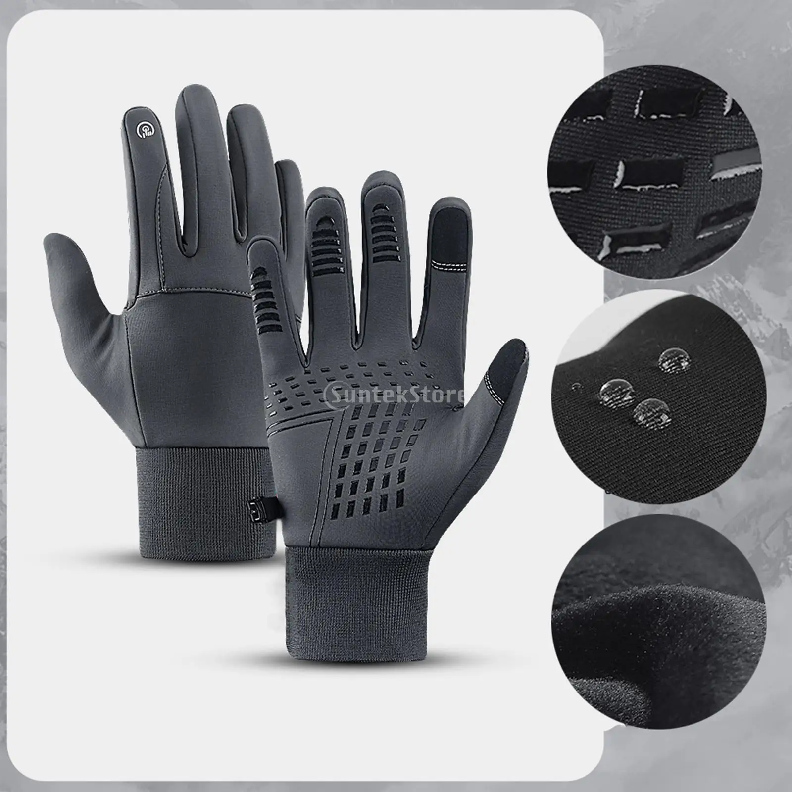 Waterproof Winter Warm Gloves Cycling 2025 Glove Anti-slip Thermal Fleece Touch new Screen Glove Full-Finger Skiing Glove M- XL