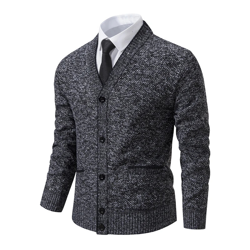 Mens knitted cardigan casual Vneck autumn and winter sweater coat 241024