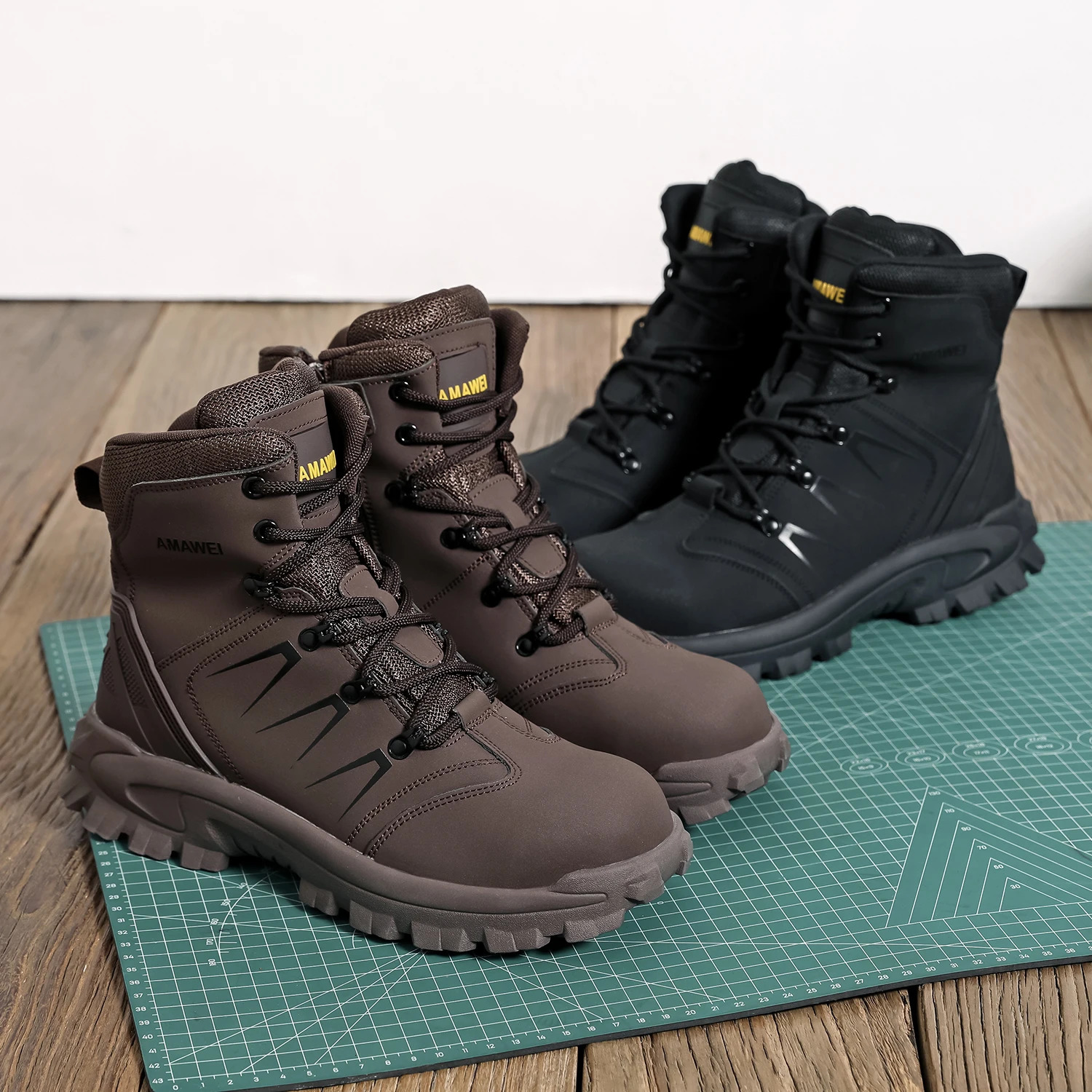 Mens waterproof safety work shoes steel toe comfortable boots mens shoes detachable construction work shoes 241031