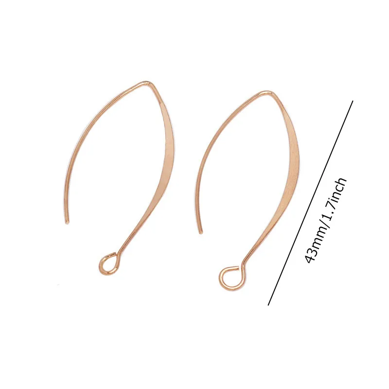 20Pcs Sterling Sier Plated Ear Wires V-shape Earrings Hook For new DIY Earring Jewelry 2025 Making Crafting