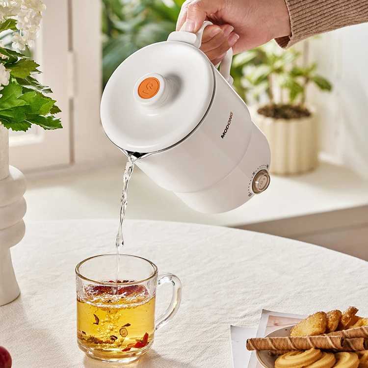 800ml folding electric kettle portable Mticooker cooking pot travel kettle teapot heating cup 304 stainless steel slow cooker Y241102
