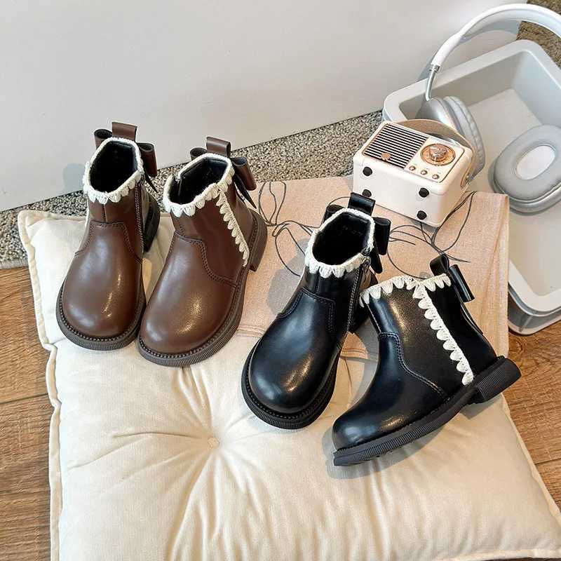 New Girls Short Boots Simple Anti slip Childrens Fashion Casual Edition Round Toe Princess Ankle Boots Direct Transport Childrens Shoes M241102