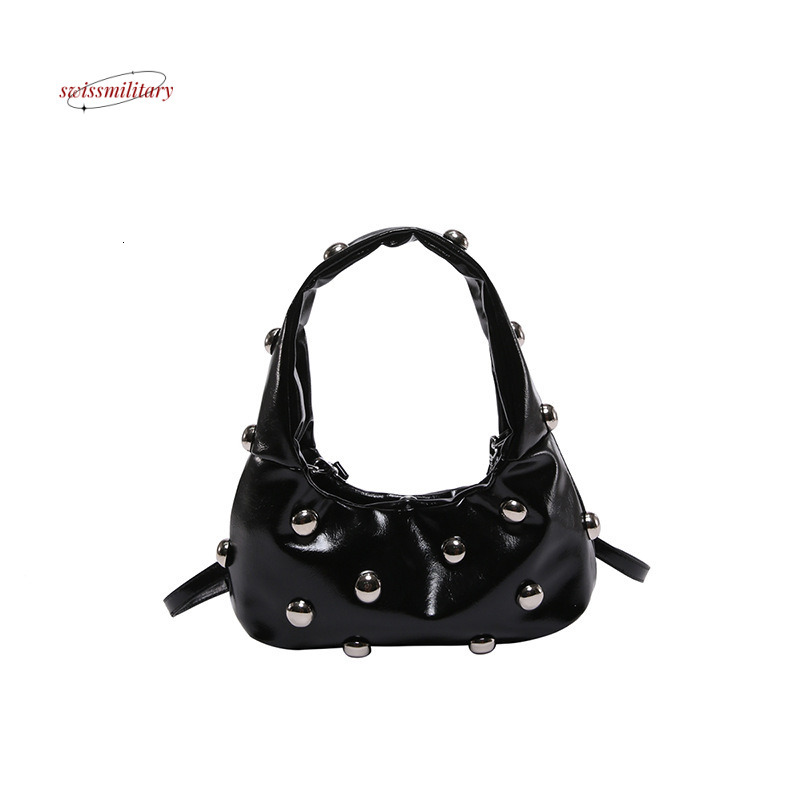 2024 New Riveted Ball Underarm Trendy Fashion, niche Design, Single Personalized Cross Shoulder Women's Bag #29 swissmilitary