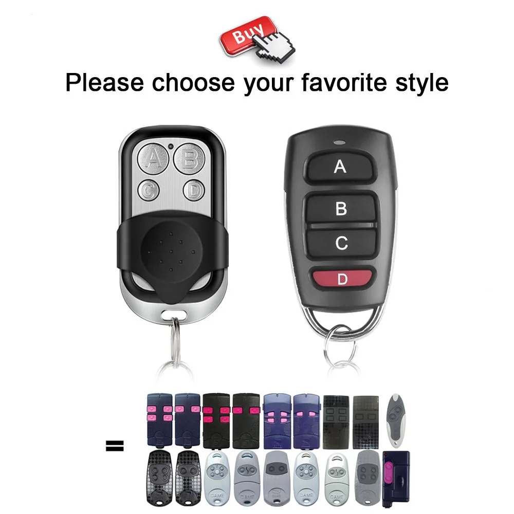 For TOP 432 NA EE EV M 2025 A S 434NA new 434EE 434EV 434M 434A Garage Remote Control 433.92MHz Fixed Code TAM432SA T432 T434 TWIN 2 4