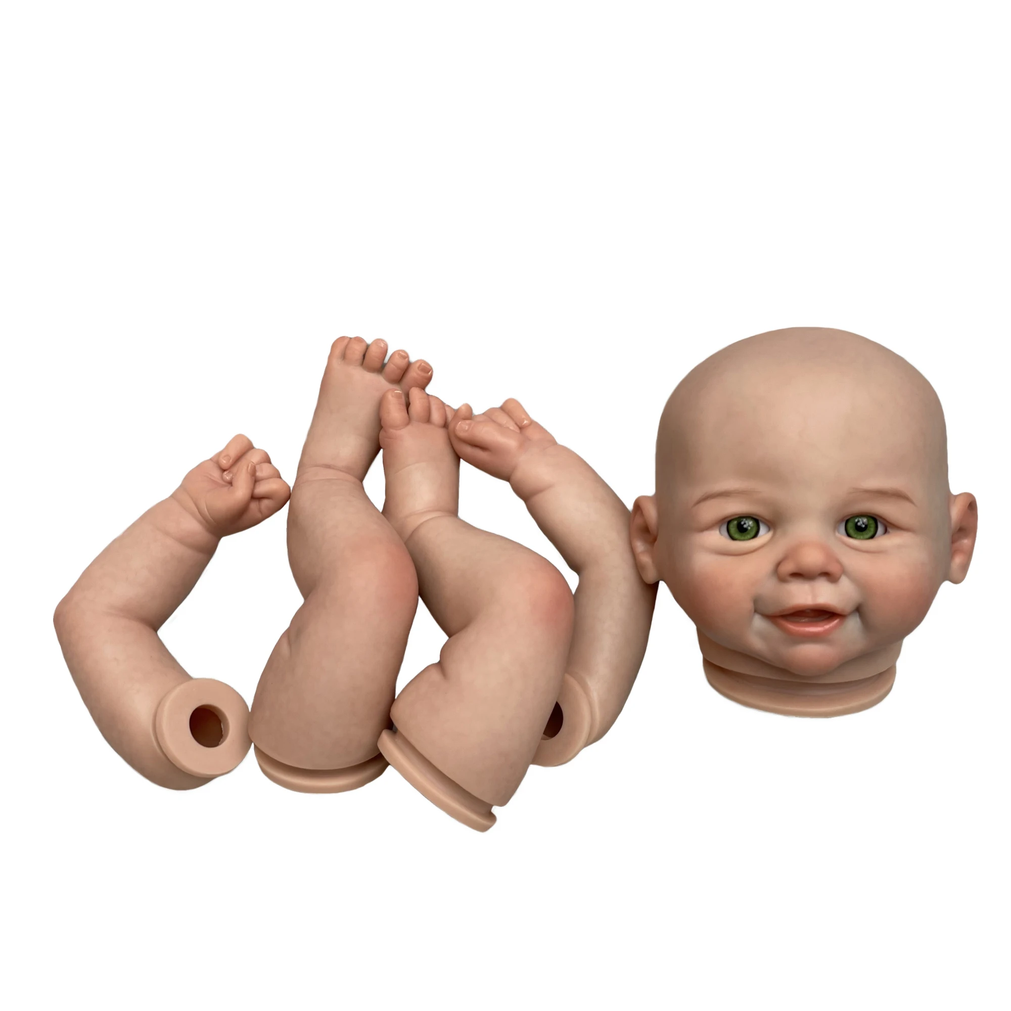45cm Vivienne Reborn Doll Kits 3D Painted Skin Unassembled DIY Kit Reborn Handmade Lifelike Bebe Reborn Kits Sin Pintar