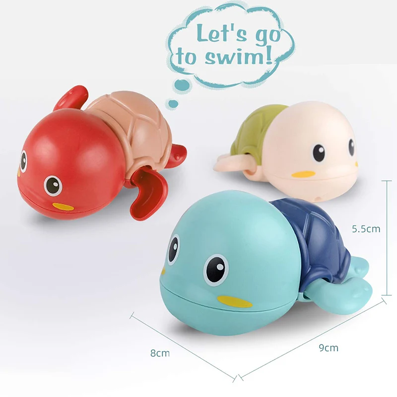 Bath new Toys Cute Swimming Turtle Floating Wind Up Toys New Born Toddlers Bathtub 2025 Water Preschool Pool Toys For Baby Gifts