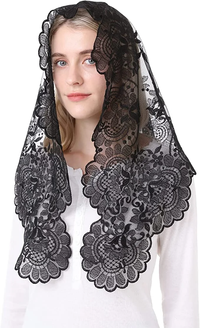 Spanish new Style Traditonal Lace Mantilla Church 2025 Veil Catholic Veil for Women
