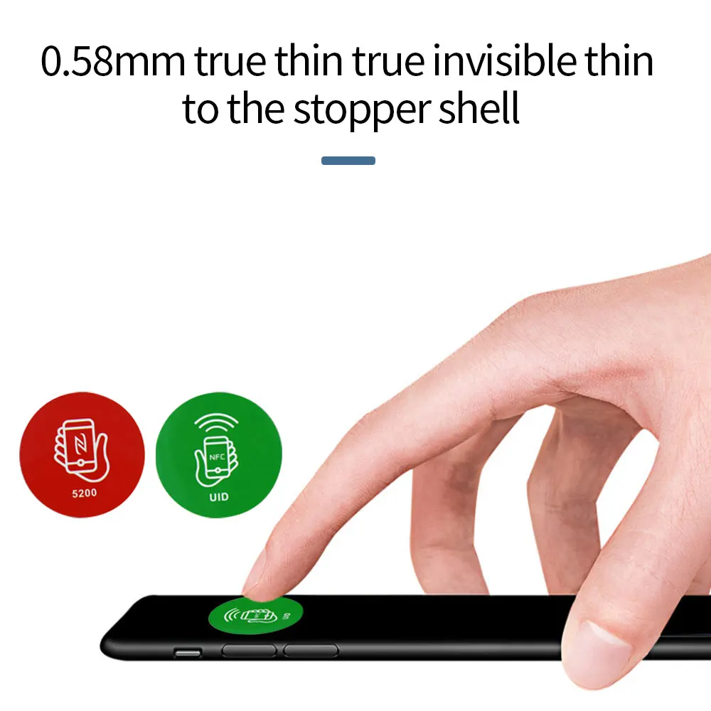10pcs/50pcs RFID 125KHz EM5200 T5577/13.56MHz UID NFC Rewritable Sticker Anti Metal Interference Label Writable Key Token Tags
