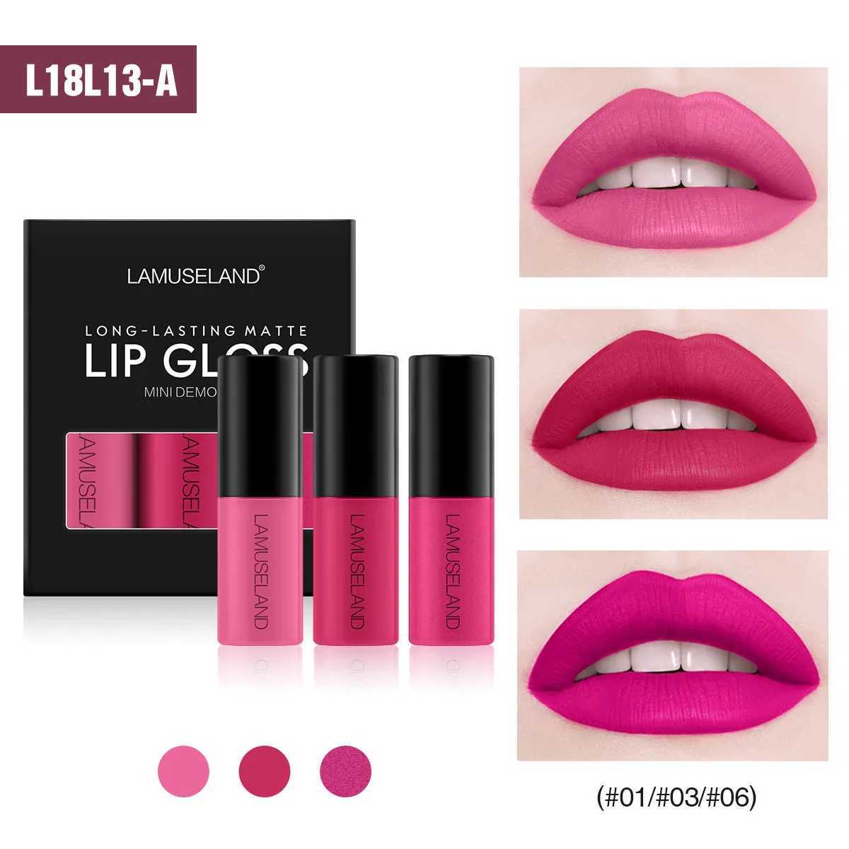 Mini 12 color liquid lip gloss waterproof glue free 24 hour long lasting velvet matte lipstick lip gloss cosmetics care W241101