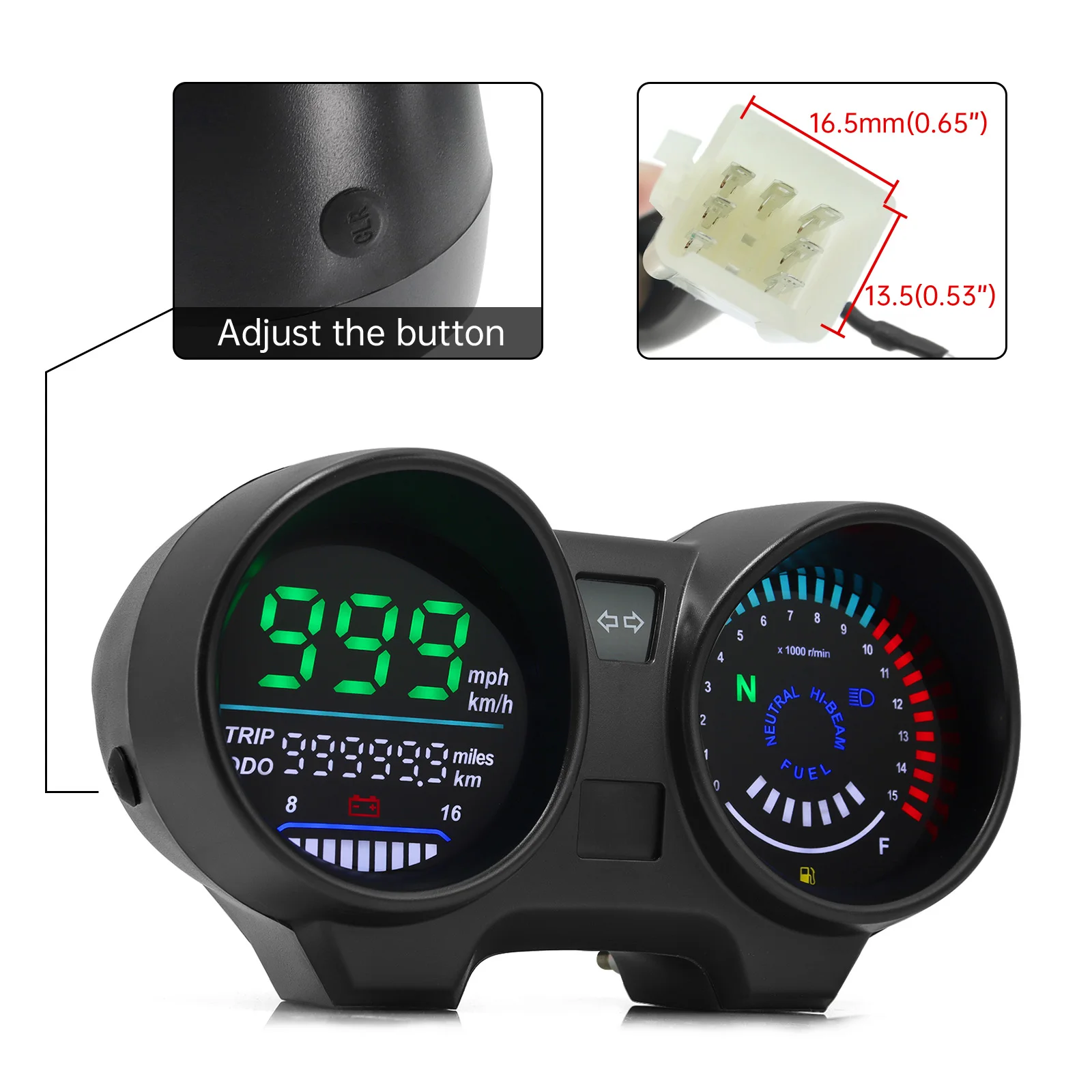 2023 LED RPM Meter Speedometer Digital Dashboard Electronics Panel Motorcycle Brazil for TITAN for Honda CG150 Fan150 2010 2012