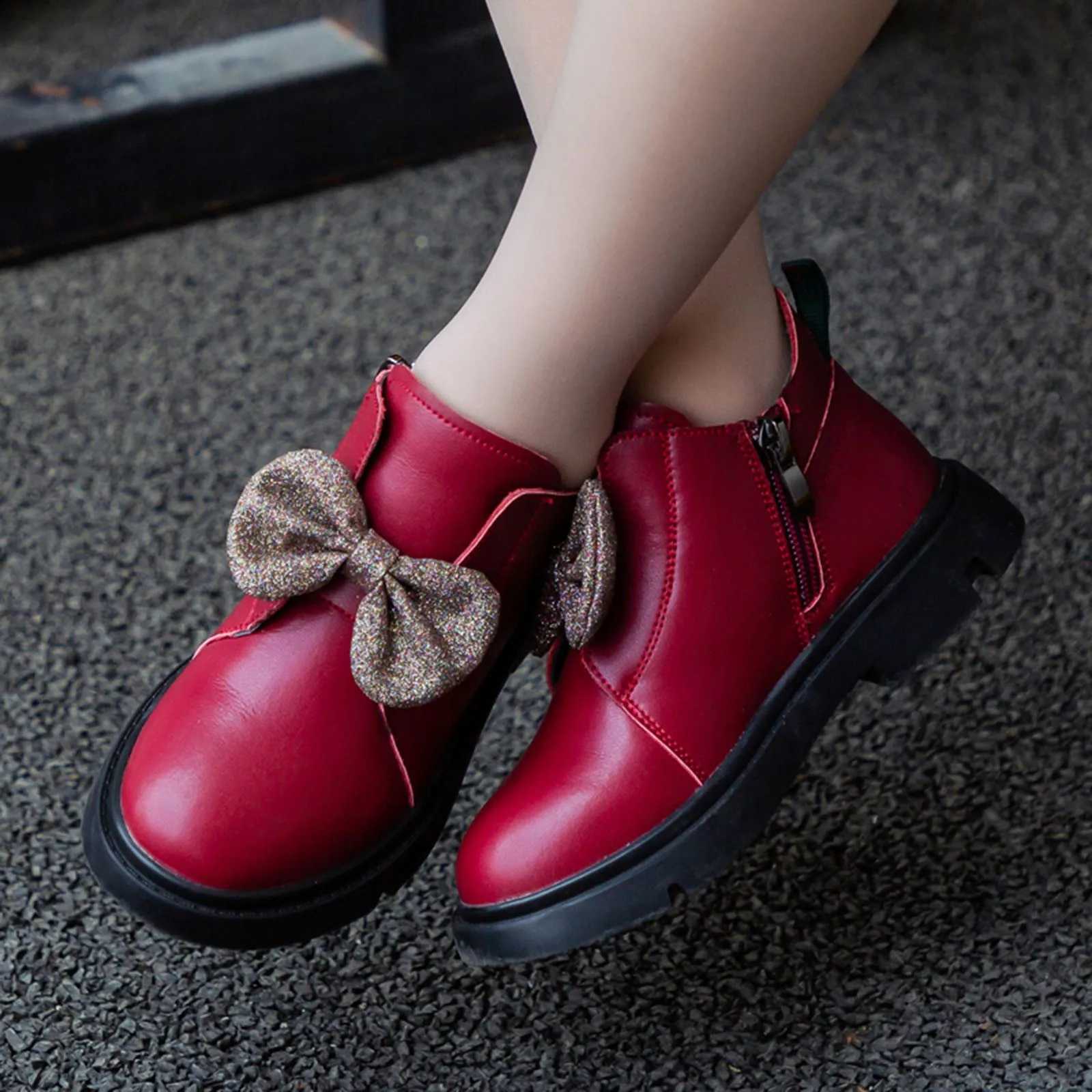 Autumn baby shoes childrens fashion princess PU leather shoes childrens shoes girls socks shoes childrens new arrival birthday gift M241102