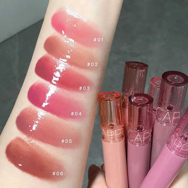 Crystal jelly lip gloss moisturizing water gloss transparent lip oil waterproof long-lasting nude gloss grape red lip color makeup W241101