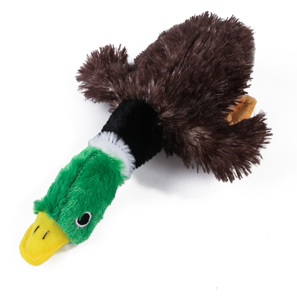 Cute Plush Simulation Duck Dog Toys Animal Squeak Puppy Chewing Toys Cat Dogs Cleaning Tooth Interactive Training Pet Supplies