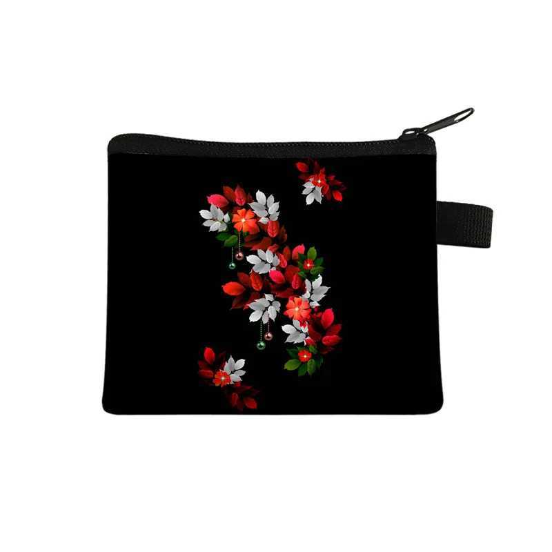 Carteira Portfel Men Wallet Women Cartera Mujer Female Short Cute Flower Zero Wallet Simple Fi Card Bag Coin Purse Key CaseXJ241111