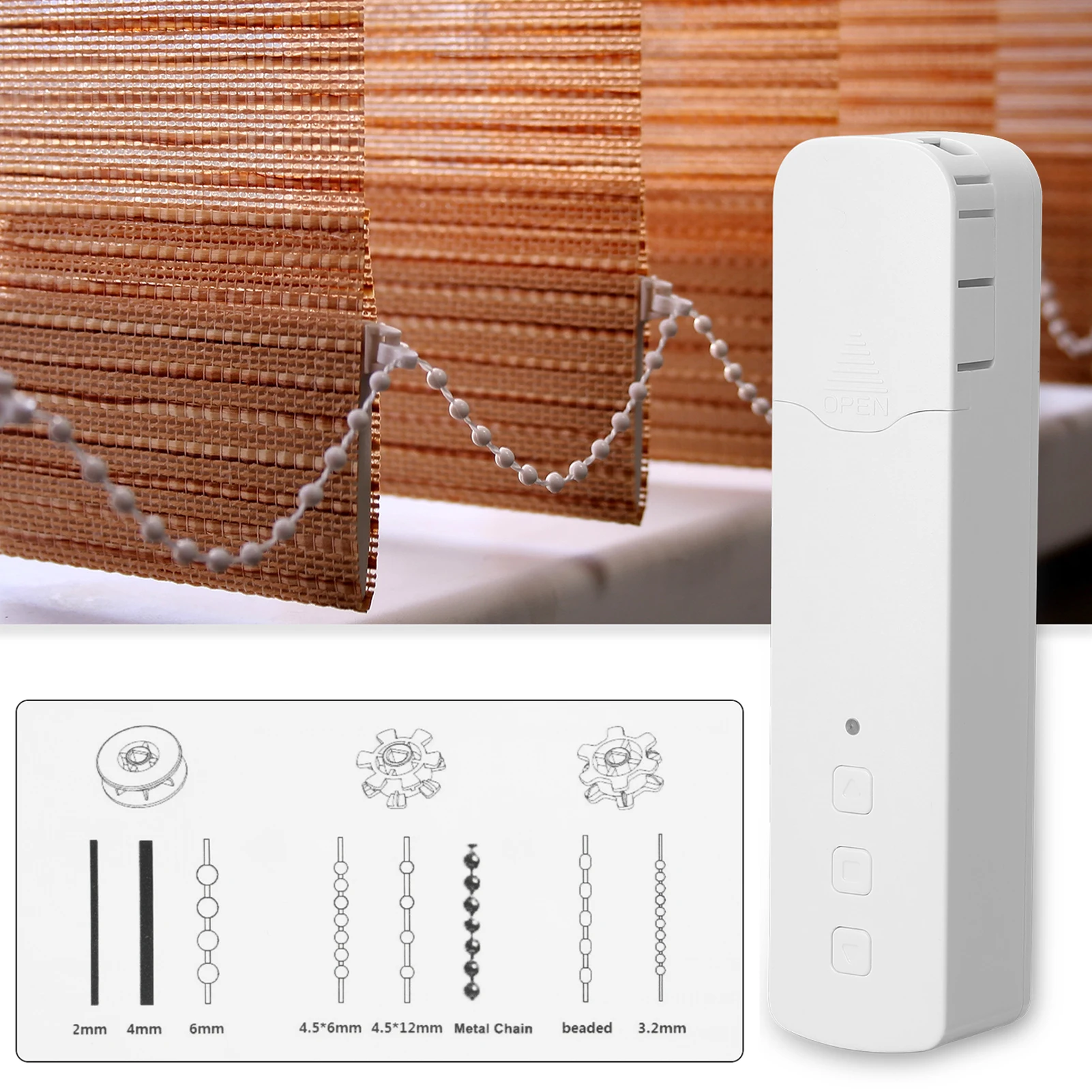 Graffiti smart home curtain controller, electric opening and closing curtain, bead curtain, louver curtain motor, WIFI voice remote control